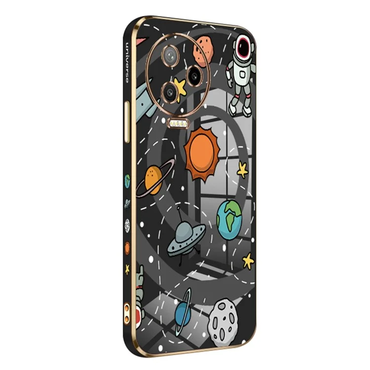 RZANTS per Infinix Note 12 Pro 4G Ultralight Phone Case Toy Planet Pattern Electroplating TPU Phone Cover - Nero