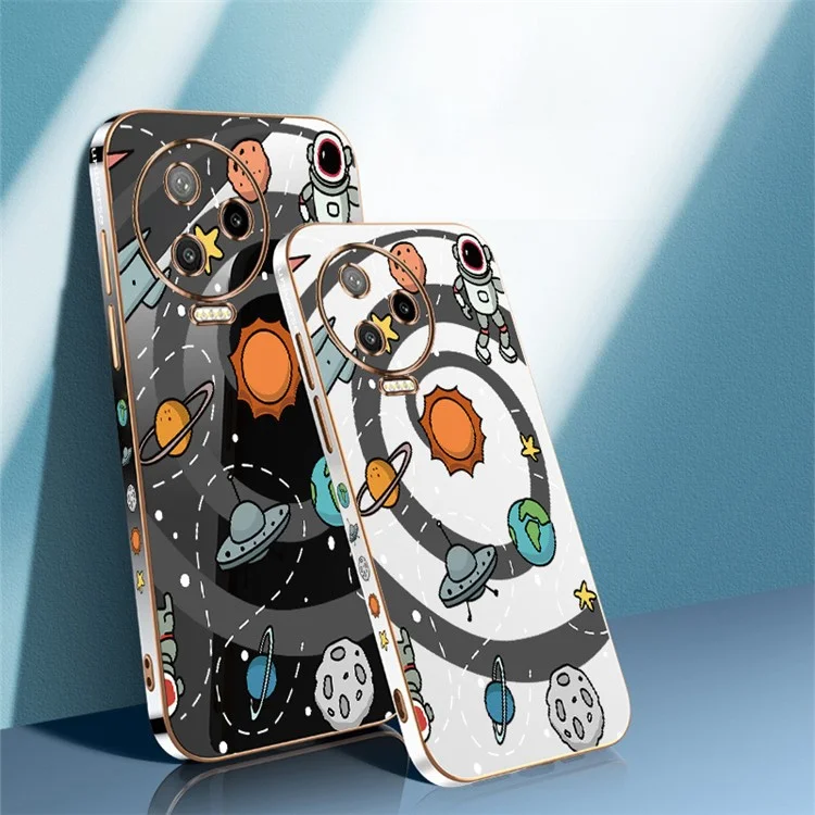 RZANTS per Infinix Note 12 Pro 4G Ultralight Phone Case Toy Planet Pattern Electroplating TPU Phone Cover - Nero