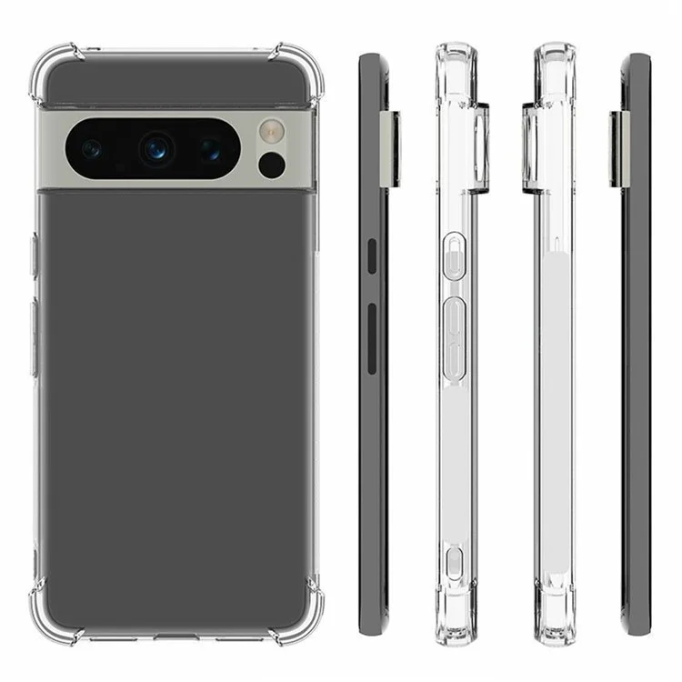 Für Google Pixel 8 Pro TPU Clear Phone Case Anti-slip Vier-eck-airbag-schockdelie-telefonabdeckung