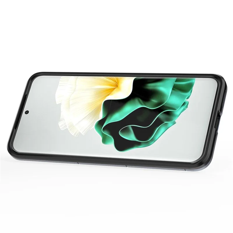 For Huawei P60 / P60 Pro Phone Case TPU+PC Shockproof Cover with Ring Holder Kickstand - Blue