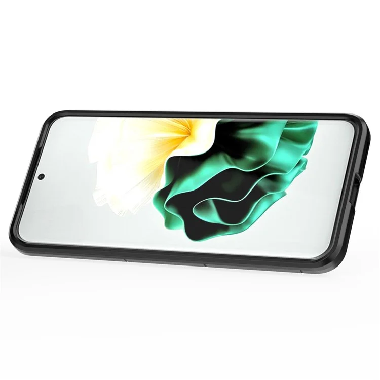 Coque pour téléphone Huawei P60/P60 Pro en TPU+PC antichoc avec support anneau et support - Noir