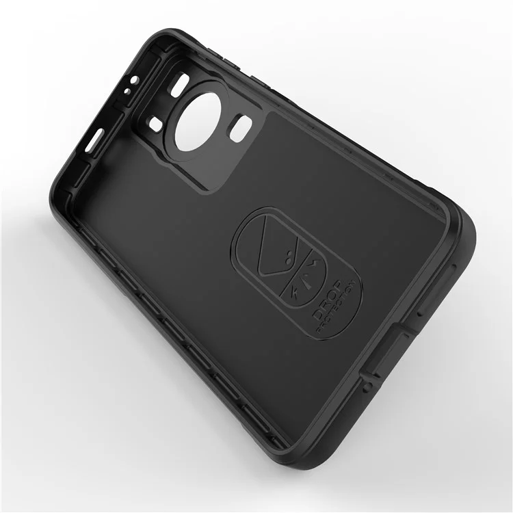 Für Huawei P60 robuste Schutzhandy-Hülle TPU Anti-Kratzer Abdeckung - Schwarz