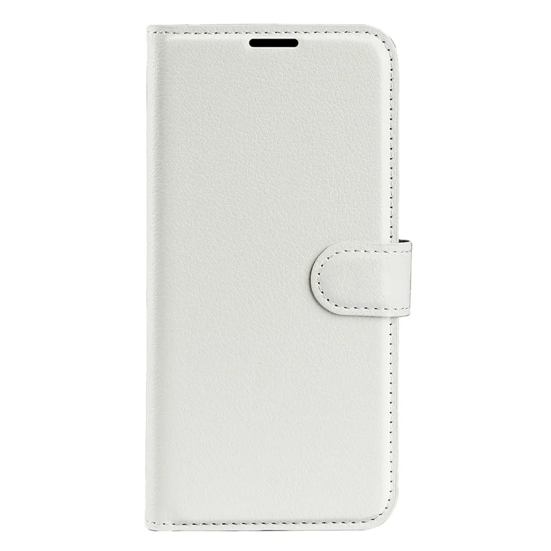 Capa de Couro PU para Nokia G22 Capa de Telefone Anti-Arranhões Textura de Litchi Carteira de Pé de Viragem - Branco