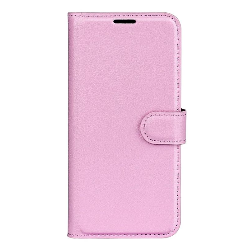 PU Leather Shell for Nokia G22 Anti-scratch Litchi Texture Phone Case Wallet Stand Flip Cover - Pink