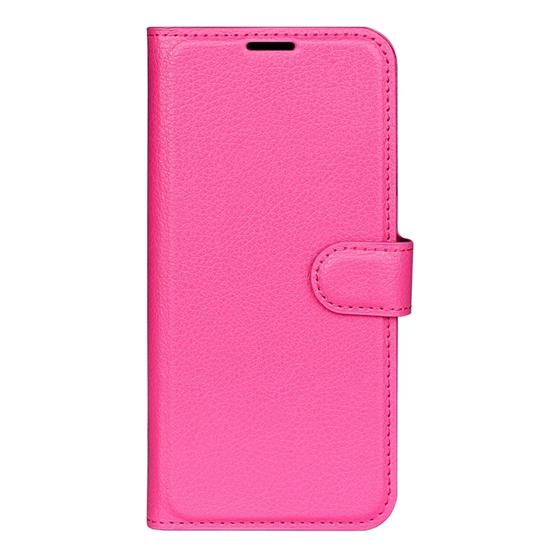 PU Leather Shell for Nokia G22 Anti-scratch Litchi Texture Phone Case Wallet Stand Flip Cover - Rose