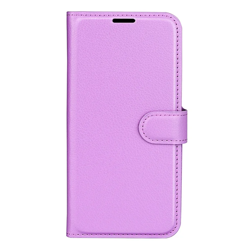 PU Leather Shell for Nokia G22 Anti-scratch Litchi Texture Phone Case Wallet Stand Flip Cover - Purple