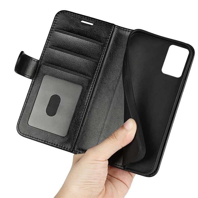 Flip Cover para Nokia G22 con textura de caballo salvaje, funda de cartera de piel sintética con soporte, resistente a golpes - Negro