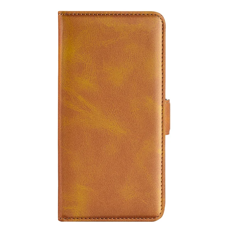 Flip Shell for Google Pixel 7a Calf Texture Cell Phone Cover Stand Wallet PU Leather Phone Case - Yellow