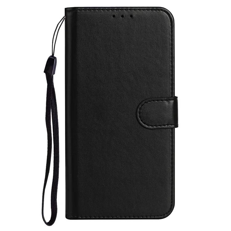 B40 Для Xiaomi 13 Lite / Civi 2 5G Solid Color Wallet Stand Cover PU Leather+TPU Cell Phone Case - Чёрный