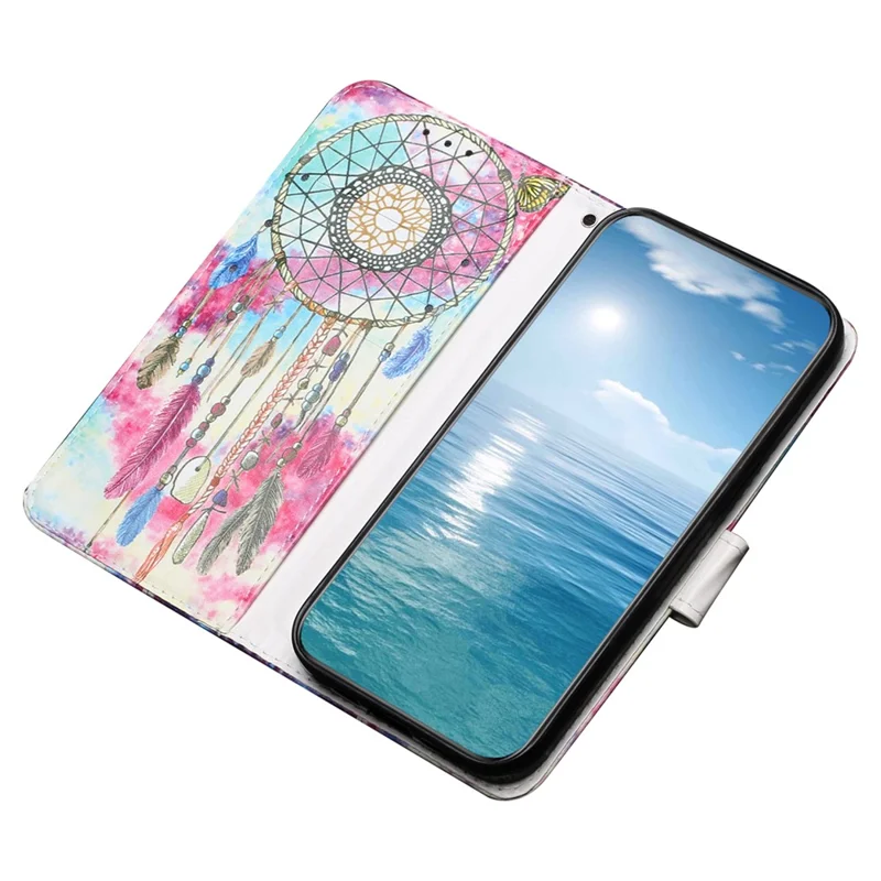For Xiaomi Redmi Note 12 Pro 5G / Note 12 Pro Speed 5G / Poco X5 Pro 5G Leather Phone Case Pattern Printing Flip Wallet Stand Cover - Green Wind Chime