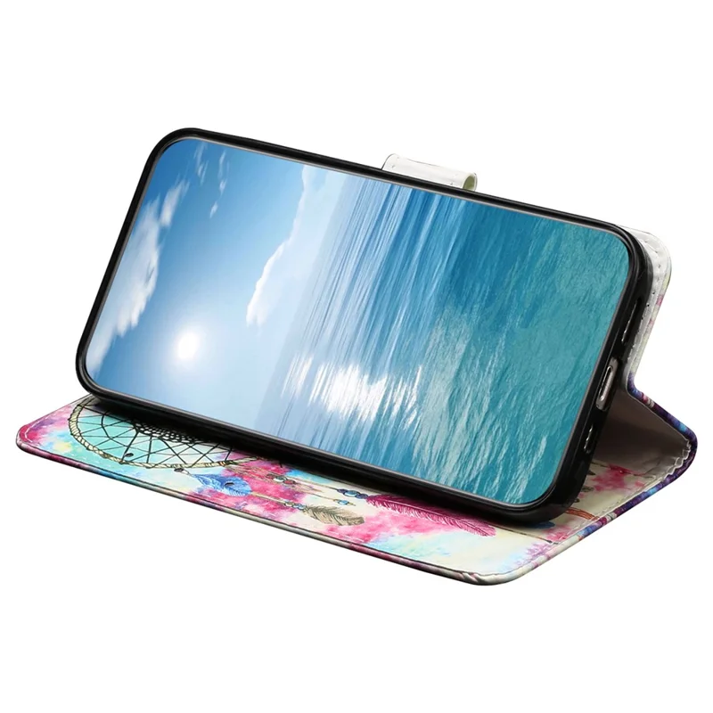 For Xiaomi Redmi Note 12 Pro 5G / Note 12 Pro Speed 5G / Poco X5 Pro 5G Leather Phone Case Pattern Printing Flip Wallet Stand Cover - Green Wind Chime