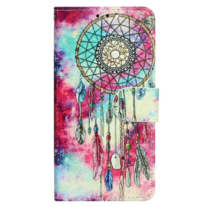 For Xiaomi Redmi Note 12 Pro 5G / Note 12 Pro Speed 5G / Poco X5 Pro 5G Leather Phone Case Pattern Printing Flip Wallet Stand Cover - Green Wind Chime