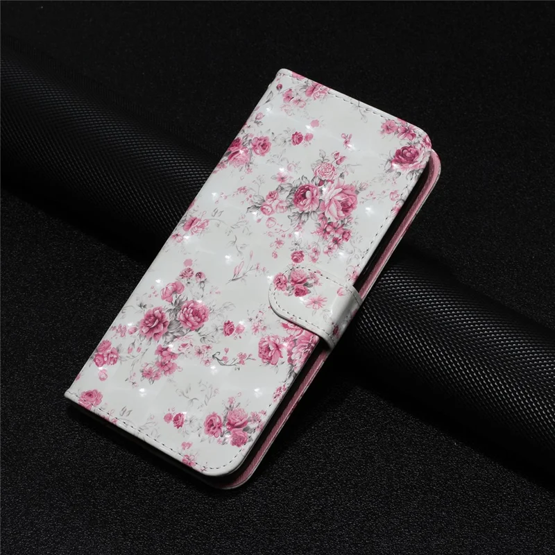 For Sony Xperia 10 V Phone Case 3D Pattern Printing Flip Stand PU Leather Wallet Drop-proof Cover with Strap - Roses