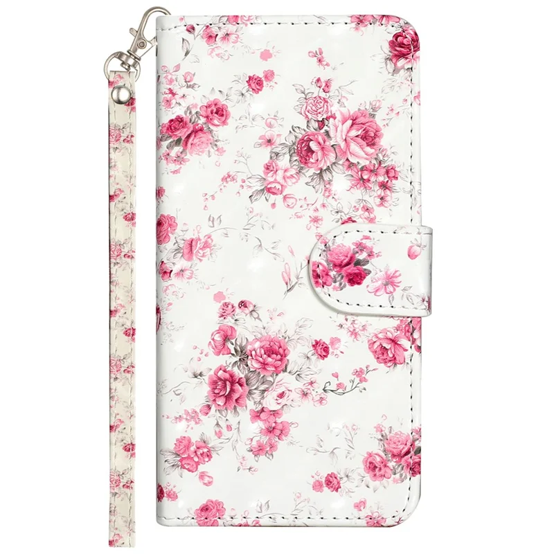 For Sony Xperia 10 V Phone Case 3D Pattern Printing Flip Stand PU Leather Wallet Drop-proof Cover with Strap - Roses