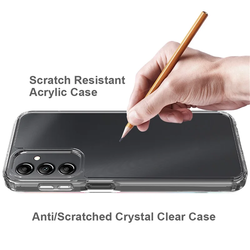 For Samsung Galaxy A24 4G (162.1 x 77.6 x 8.3mm) Anti-Scratch Phone Case Acrylic TPU Crystal Clear Phone Back Cover