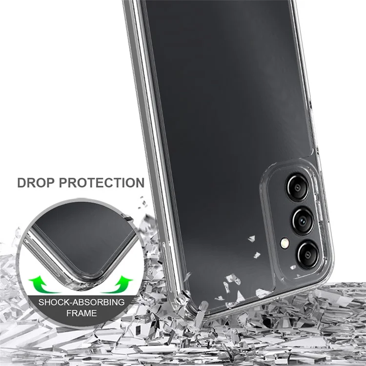 For Samsung Galaxy A24 4G (162.1 x 77.6 x 8.3mm) Anti-Scratch Phone Case Acrylic TPU Crystal Clear Phone Back Cover