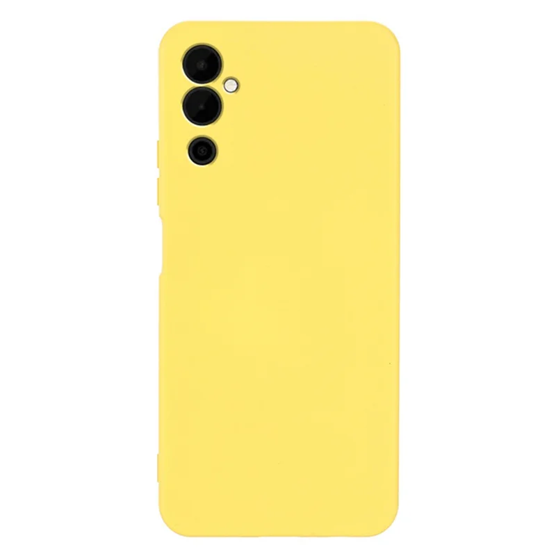 Mobile Phone Case for TECNO Pova Neo 2 4G , Liquid Silicone Soft Lining Cover with Strap - Yellow