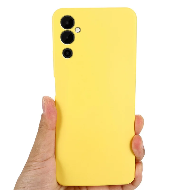 Mobile Phone Case for TECNO Pova Neo 2 4G , Liquid Silicone Soft Lining Cover with Strap - Yellow