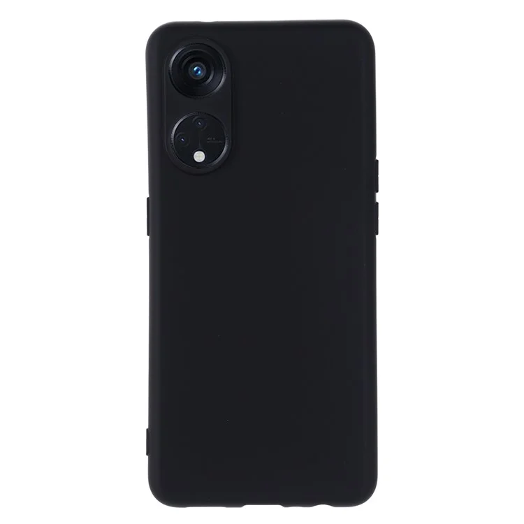 Para Oppo Reno8 T 5G / A1 Pro 5G Funda de silicona líquida con forro suave Cubierta antirasguños con correa - Negro