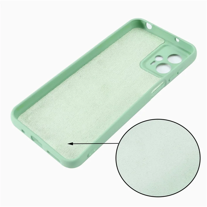 Smartphone Cover for Motorola Moto G13 4G / G23 4G , Liquid Silicone Soft Lining Case with Strap - Green