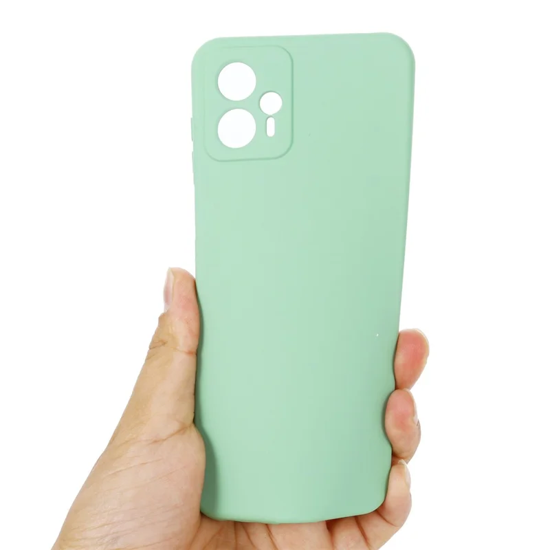 Smartphone Cover for Motorola Moto G13 4G / G23 4G , Liquid Silicone Soft Lining Case with Strap - Green