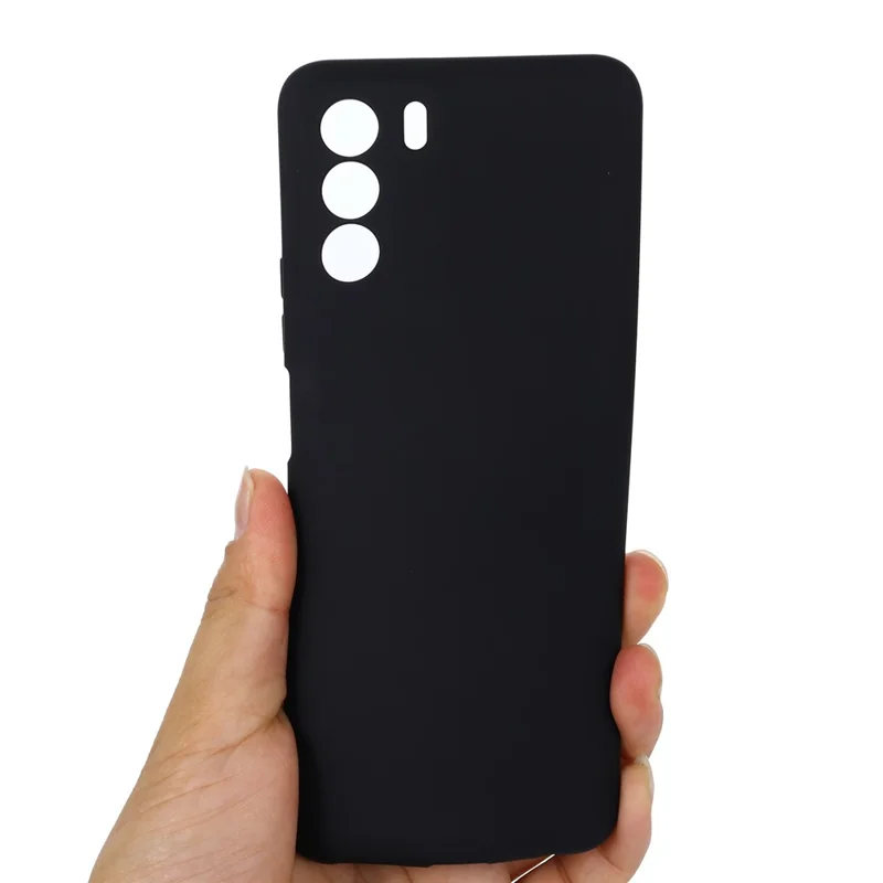 Slim Phone Case for Infinix Zero 2023 5G , Liquid Silicone Soft Lining Cover with Strap - Black