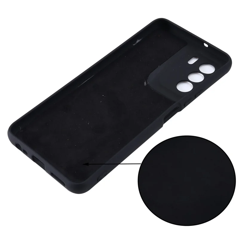 Slim Phone Case for Infinix Zero 2023 5G , Liquid Silicone Soft Lining Cover with Strap - Black