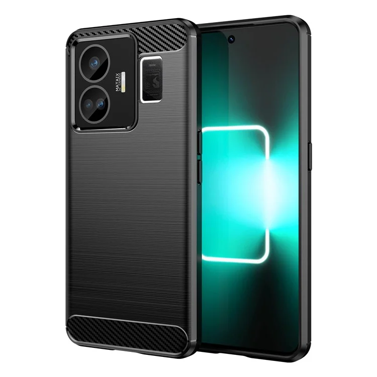 Für Realme GT3 5G / GT Neo 5 5G Brushed Phone Case Carbon Fiber Texture Phone Shell Mobile Phone Cover - Schwarz