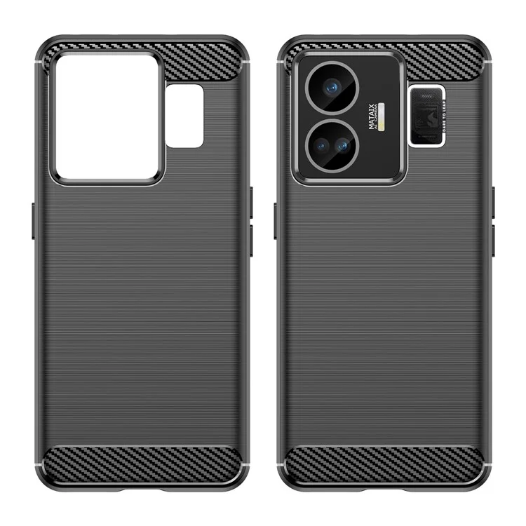 Für Realme GT3 5G / GT Neo 5 5G Brushed Phone Case Carbon Fiber Texture Phone Shell Mobile Phone Cover - Schwarz
