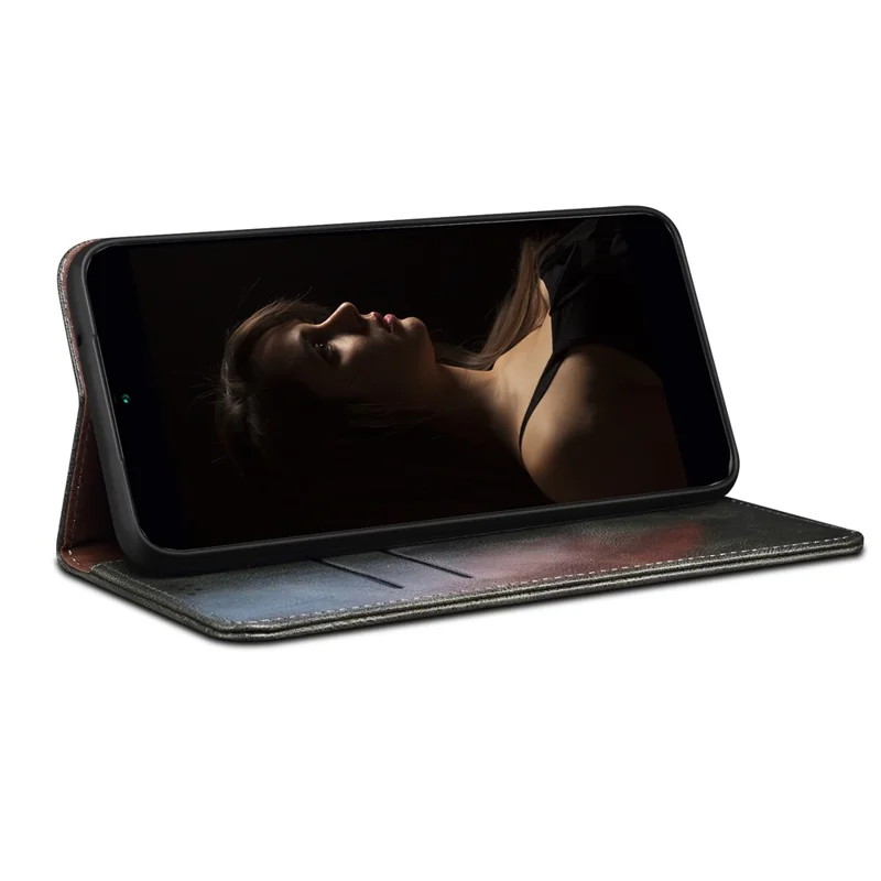 Für Huawei P60 Pro / P60 Handyhülle Wachsige Crazy Horse-Textur Steh-Geldbörse Lederhülle - Grün