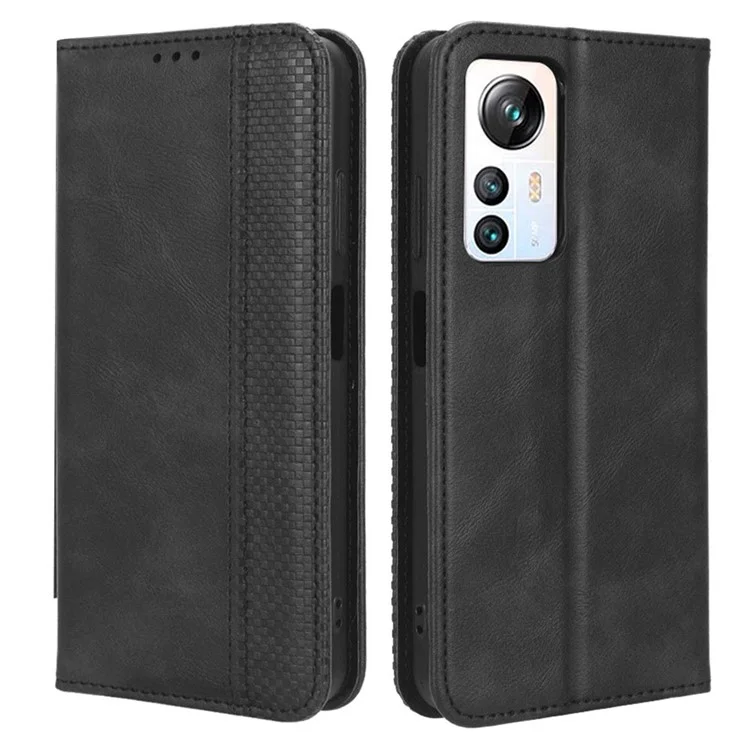 Para Blackview A85 Anti-Polvo PU Leather Wallet Cell Phone Case Retro Texture Phone Stand Cover - Negro