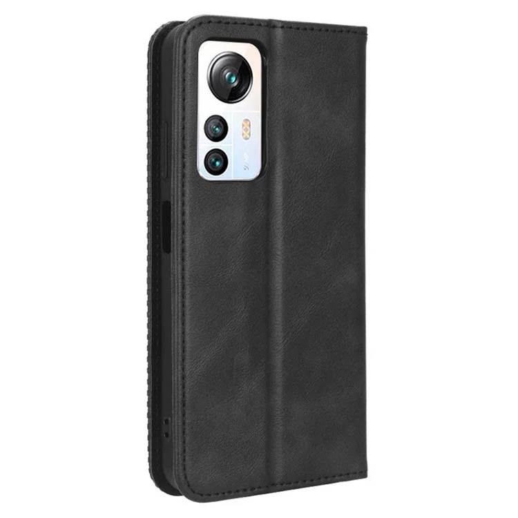 Para Blackview A85 Anti-Polvo PU Leather Wallet Cell Phone Case Retro Texture Phone Stand Cover - Negro