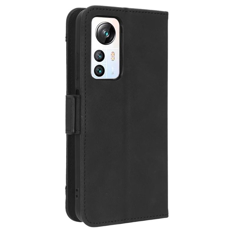 For Blackview A85 Mobile Phone Leather Case Multiple Card Slots Phone Cover with Wallet Stand - Black