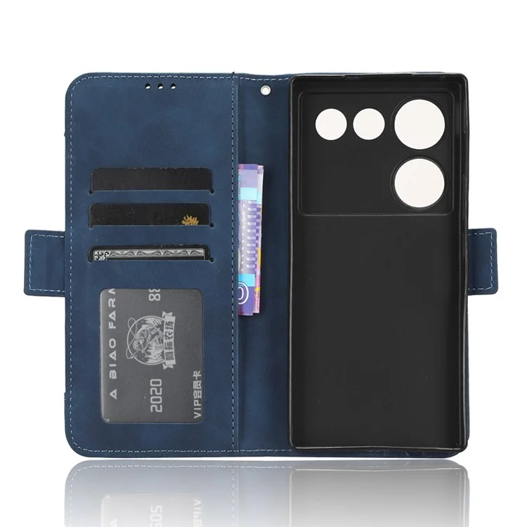 Wallet Phone Case for ZTE nubia Z50 Ultra Multiple Card Slots Phone Shell PU Leather Stand Cover - Blue