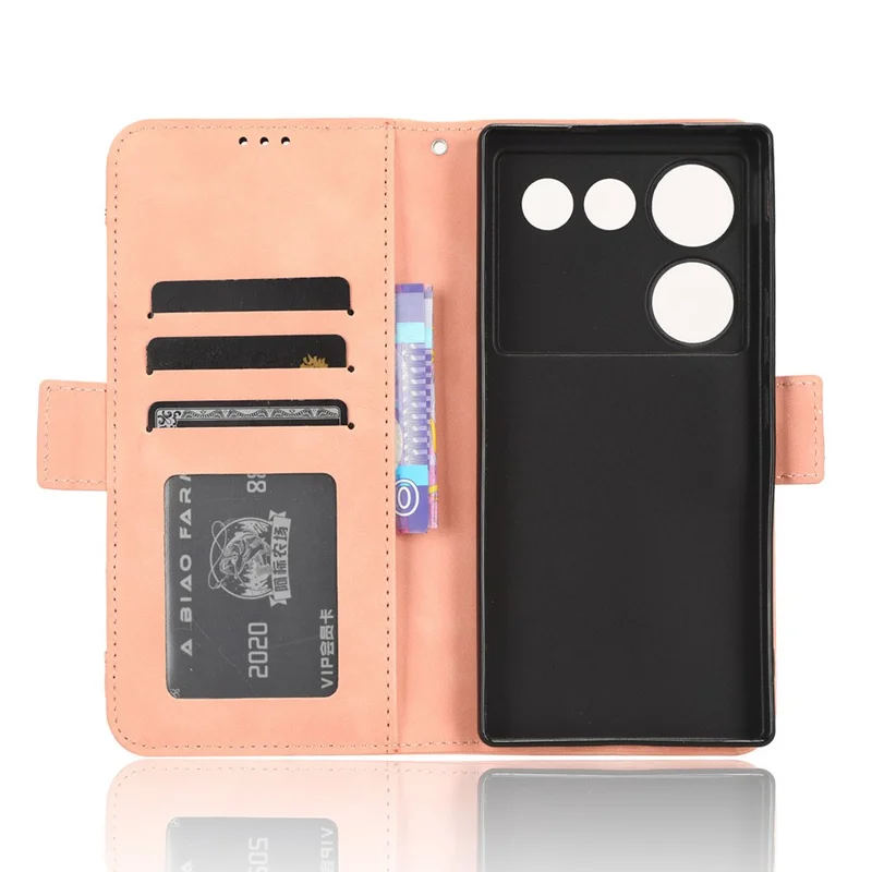 Wallet Phone Case for ZTE nubia Z50 Ultra Multiple Card Slots Phone Shell PU Leather Stand Cover - Pink