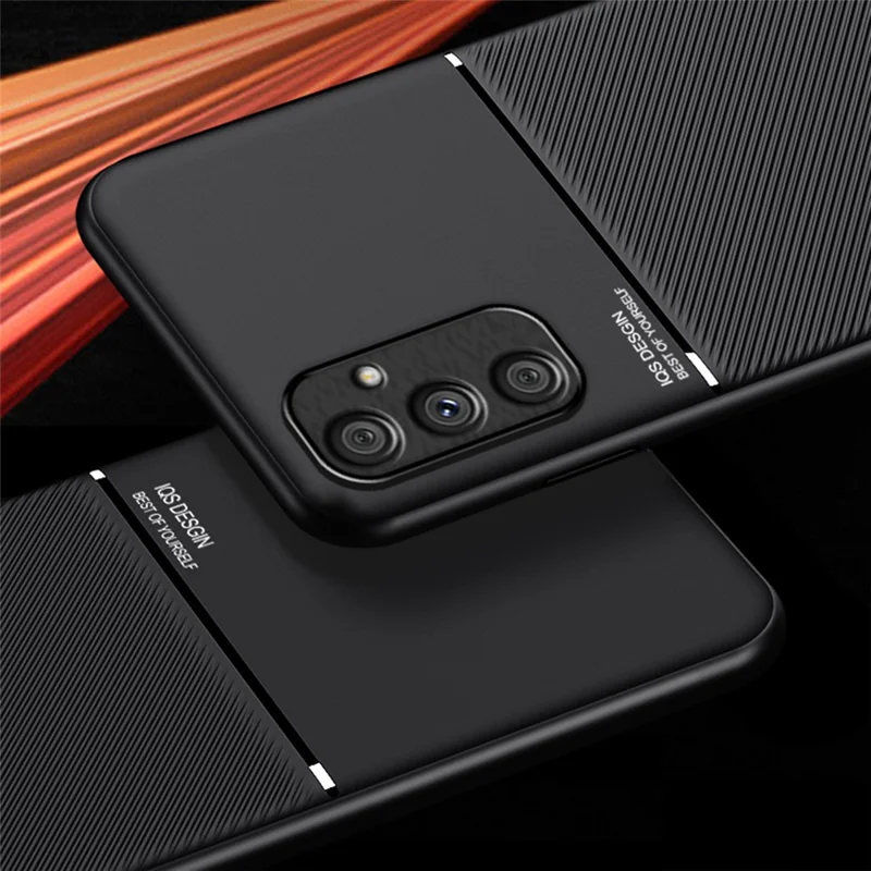 Für Samsung Galaxy A34 5G Smartphone-Hülle mit geprägten Linien, Leder + TPU-Handyhülle - Rot