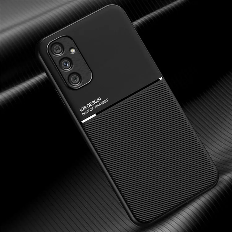 Für Samsung Galaxy A34 5G Smartphone-Hülle mit geprägten Linien, Leder + TPU-Handyhülle - Rot