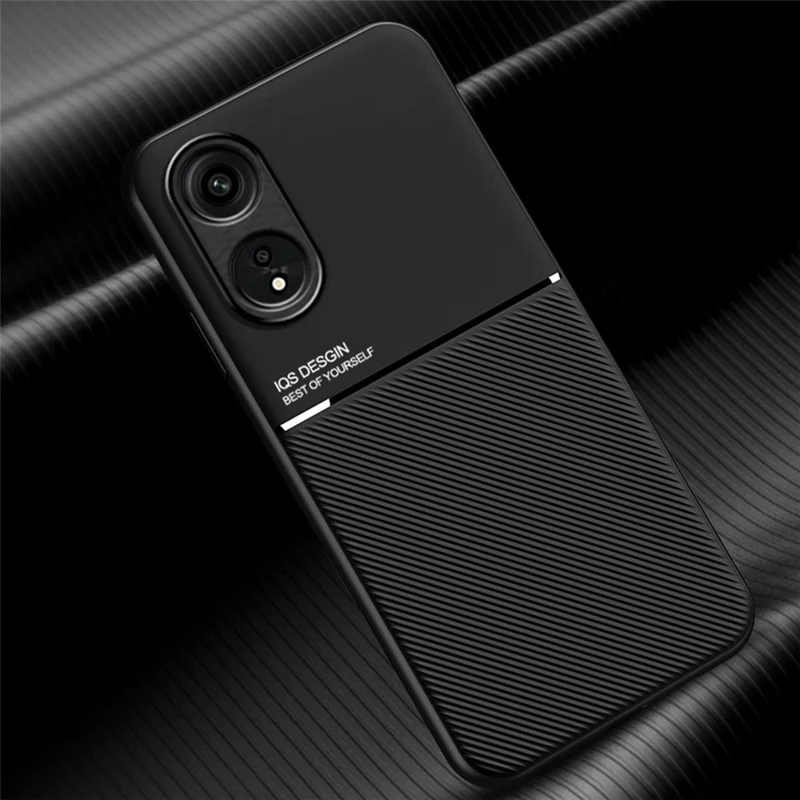 Para Oppo A1 Pro 5G / Reno8 T 5G Capa de Telefone de Couro PU+TPU com Linhas Impressas, Capa Protetora - Vermelha