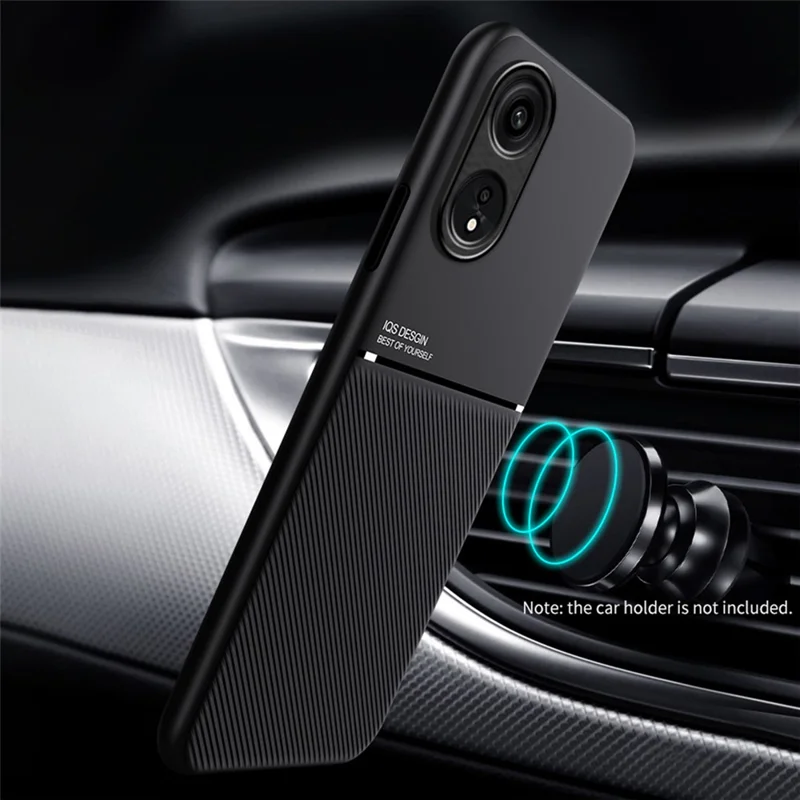 Para Oppo A1 Pro 5G / Reno8 T 5G Capa de Telefone de Couro PU+TPU com Linhas Impressas, Capa Protetora - Vermelha