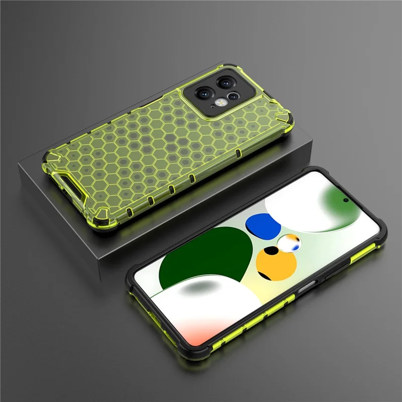 Til Xiaomi Redmi Note 12 4G Honningkagesmønster Telefonbeskyttelsesdæksel TPU+PC Mod Fald - Grøn