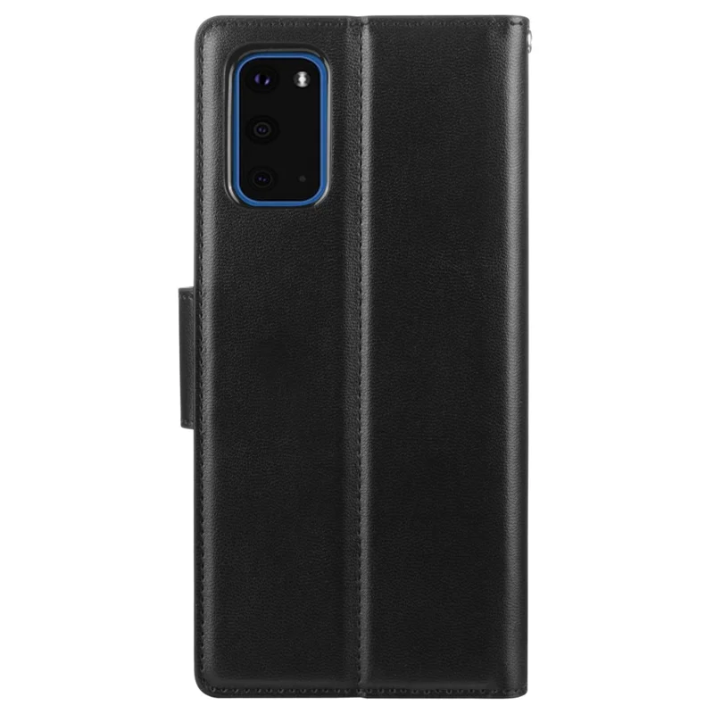 Série Hanman Mill Pour Samsung Galaxy S20 5G / Couverture de Téléphone Anti-dépôt de Carter en Cuir 4G Couverture Anti-drop - Noir