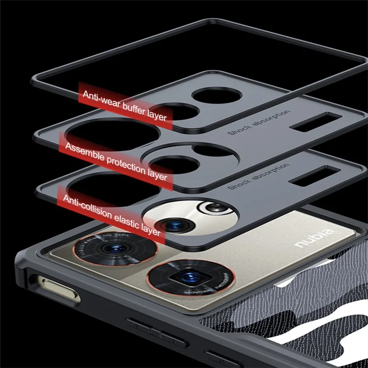 XUNDD For ZTE nubia Z50 Ultra Acrylic + TPU Corners Airbag Shockproof Case Camouflage Pattern Phone Cover
