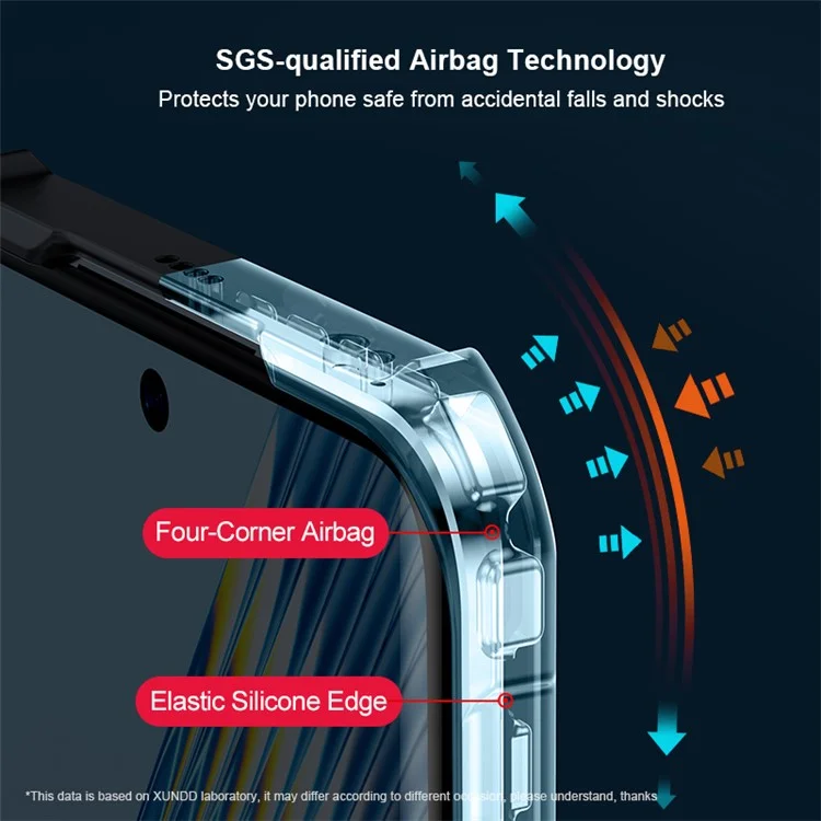 XUNDD For Honor Magic5 Pro Mobile Phone Case Anti-drop Acrylic+TPU Phone Cover - Black Matte Laser Texture
