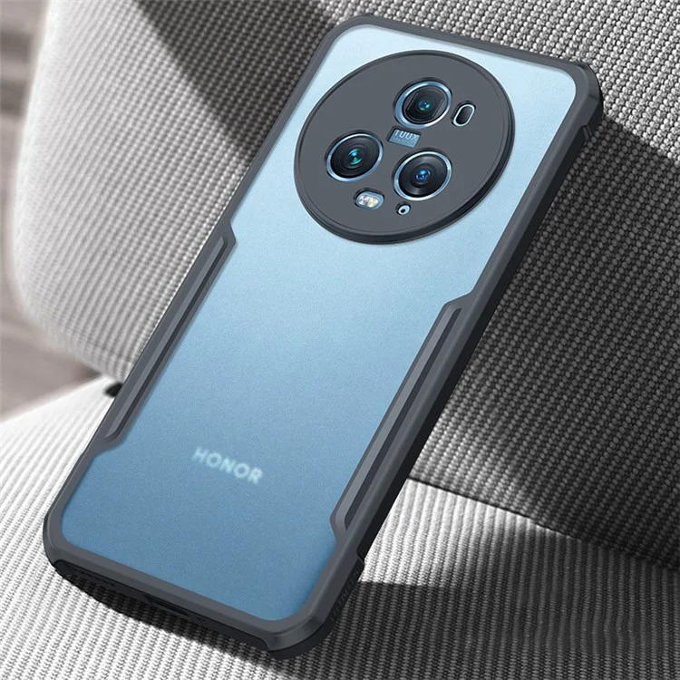 XUNDD For Honor Magic5 Pro Mobile Phone Case Anti-drop Acrylic+TPU Phone Cover - Black Matte Laser Texture