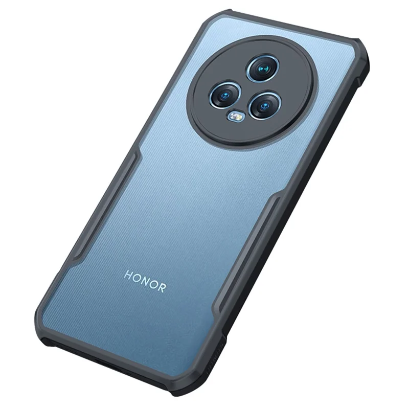 XUNDD For Honor Magic5 Cell Phone Case Acrylic+TPU Anti-scratch Phone Cover - Black Matte Laser Texture