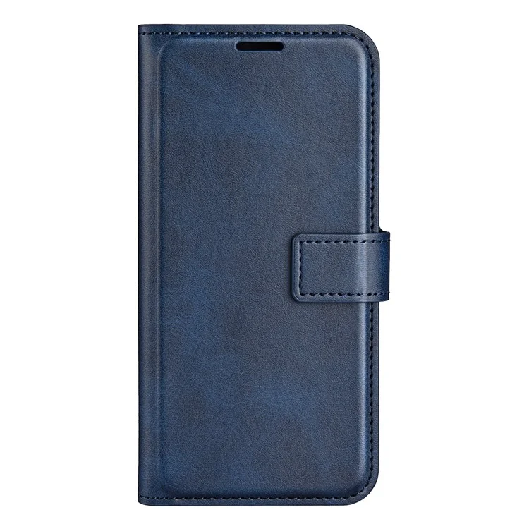 Per Samsung Galaxy A24 4G (162,1 x 77,6 x 8,3 mm) Custodia Flip Portafoglio in Pelle - Texture Vitello Quadrato con Chiusura - Blu