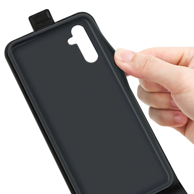 Pour Samsung Galaxy A24 4G (162,1 x 77,6 x 8,3 mm) Étui de téléphone à rabat vertical avec porte-cartes Crazy Horse Texture PU Leather Cover - Noir