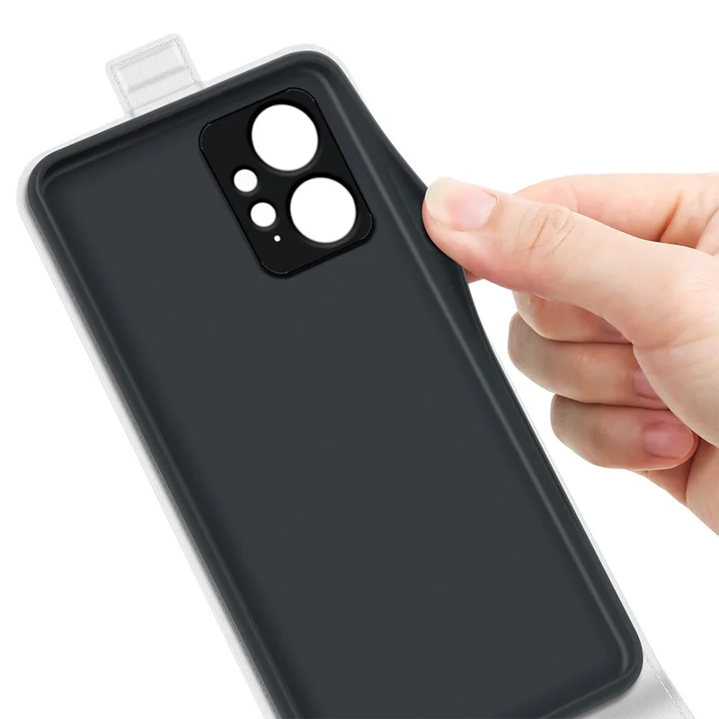 For Xiaomi Redmi Note 12 4G Vertical Flip Phone Case Crazy Horse Texture Card Holder PU Leather Protective Cover - White