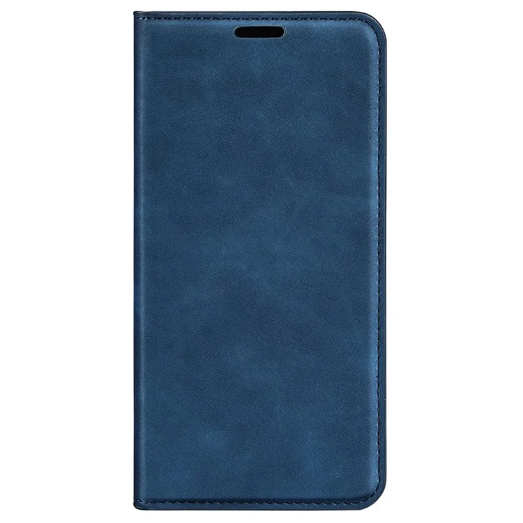 For Xiaomi Redmi Note 12 4G Skin-touch Leather Wallet Phone Case Magnetic Auto Closing Stand Cover - Blue