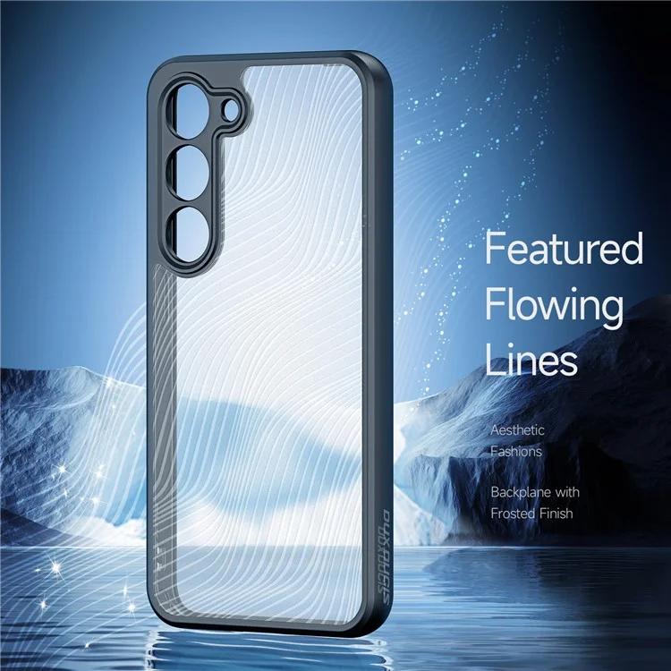 Dux Ducis Aimo Serie Matte Case Para Samsung Galaxy S23+, Cubierta de Teléfono TPU Suave de PC Dura de Doble Capa (certificación de Alcance) - Negro